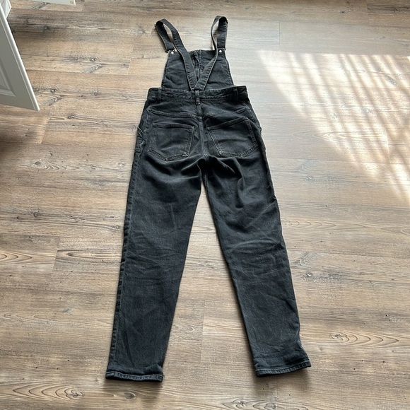 Anthropologie & OTHER STORIES Denim Overalls Organic Cotton Zip Front Pockets 4 - Picture 8 of 9